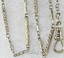 Antique 14k White Gold Pocket Watch Chain 6 Grams 13.5 Inches