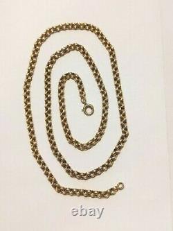 Antique 14k Yellow Gold Pocket Watch Rolo Chain or Necklace 14.5 Grams 19.5 L