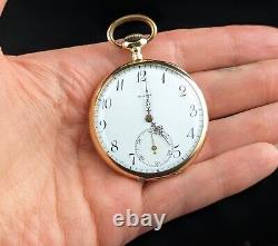 Antique 14k gold pocket watch, Moeris, open face