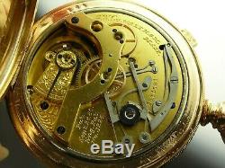 Antique 14s Waltham Chronograph Hunter case pocket watch. Serviced! Made 1886