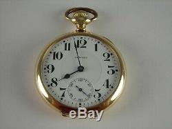 Antique 16s E. Howard 21 jewel Rail Road series 10 pocket watch Gold filled case