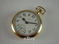 Antique 16s E. Howard 21 jewel Rail Road series 10 pocket watch Gold filled case