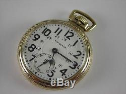 Antique 16s Hamilton 992B Rail Road pocket watch. Made 1946. Canadian dial
