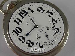 Antique 16s Illinois 60 hour Bunn Special 21 Ruby jewels Rail Road pocket watch