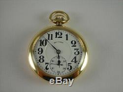 Antique 16s Illinois Bunn Special 21 Ruby jewels Fishscale pattern pocket watch
