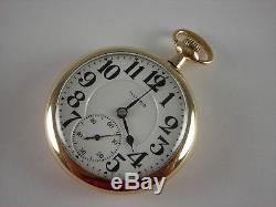 Antique 16s Illinois Fishscale Bunn Special 21j Rail Road pocket watch made 1914