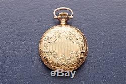 Antique 1800s 0 Size Ladies 14k Yellow Gold Waltham Pendant Pocketwatch RARE