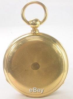Antique 1800s Auguste Saltzman 18k Fine Gold Pocket Watch Matching Serials