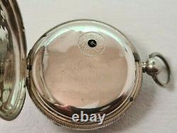 Antique 1846 London Fusee Solid Silver Pocket Watch Working Box Rare