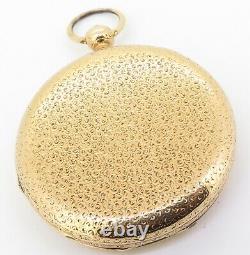 Antique 1853 Patek Philippe 18k Yellow Gold Vermicelle Pocket Watch & Extract