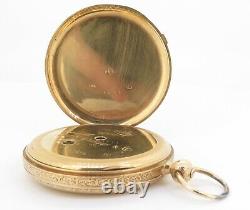 Antique 1853 Patek Philippe 18k Yellow Gold Vermicelle Pocket Watch & Extract