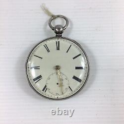 Antique 1856 Solid Silver Cased George Wilson Penrith Pocket Watch Not Working