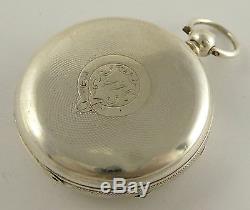 Antique 1865 Sterling Silver Fusee Diamond End Pocket Watch Signed F Butt A/F