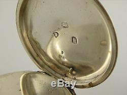 Antique 1865 Sterling Silver Fusee Diamond End Pocket Watch Signed F Butt A/F