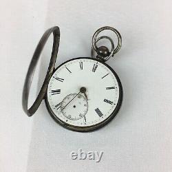 Antique 1878 Solid Silver Cased Alex Brownlee Pocket Watch A/F Edinburgh Fussee