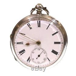 Antique 1884 Pocket Watch Silver Fusee Lever. Serviced