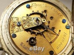 Antique 1885 Elgin Key Wind Pocket Watch / Size 18