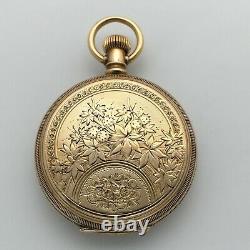 Antique 1886 Elgin Pocket Watch 11J Grade 94 6s 14k Solid Gold Hunter Case