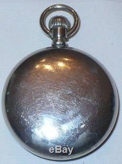 Antique 1888 American Waltham Watch Co Silveroid Pocket Watch 18 Sz Working