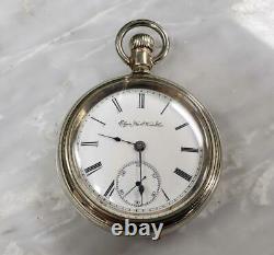 Antique 1889 Elgin Swing Out Case Pocket Watch 18s 11j 12-K1451