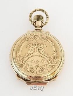 Antique 1890 Illinois Solid 10k Gold Dueber Double Hunter Box Hinge Pocket Watch