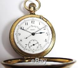 Antique 1890's Geneva Timing & Repeating Pocket Watch Gold F. Split Chronograph