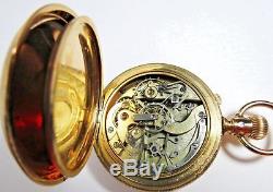 Antique 1890's Geneva Timing & Repeating Pocket Watch Gold F. Split Chronograph