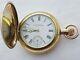 Antique 1891 Waltham U. S. A Full Hunter Gold Plated Small Pocket Watch