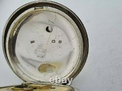 Antique 1895 Waltham Solid Silver Large 18S Pocket Watch Working VGC Rare