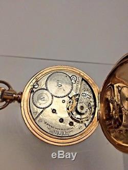 Antique, 1896, American Waltham Ornate Hunter Case, 15 Jewel, Pocket Watch, Runs