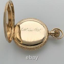 Antique 1896 Elgin Pocket Watch 7J Grade 117 6s 14k Solid Gold Hunter Case