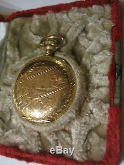 Antique 1898 Gold Filled Waltham Hunter Pocket Watch