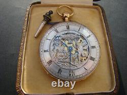 Antique 18K Solid Gold Quarter Repeater Pocket Watch 1800 Striking Autotomation