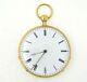 Antique 18k Swiss ¼ Repeater Pocket Watch With Stone Cylinder Runs Keywind