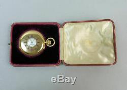 Antique 18 Ct Gold Half Hunter'the Field' J. W. Benson Pocket Watch G. W. O. 110 G