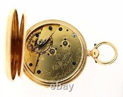 Antique 18ct English Up/Down Freesprung Fusee Pocket Watch-Serviced