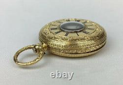 Antique 18ct Yellow Gold Baume Geneve B&L Fob / Pocket Watch Half Hunter