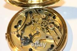 Antique 18ct gold stop pocket watch