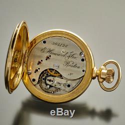 Antique 18k Gold E. Howard & Co. Series 8 Pocket Watch Ca1880s 15 Jewel 18 Size