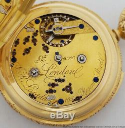 Antique 18k Gold JR Losada Spanish English Minute Repeater Pocket Watch