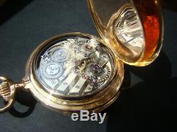 Antique 18k Solid Gold Perpetual Calendar Moon Phase Repeater Pocket Watch Swiss