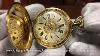 Antique 18k Solid Gold Pocket Watch Spain Royal Shield 1895