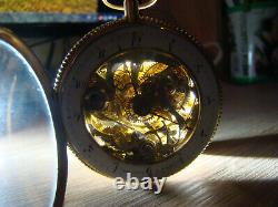 Antique 18k Solid Gold Skeletonized ¼ repeater Breguet verge fusee pocket watch