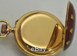 Antique 18k gold&enamel LeCoultre caliber ladies watch&Diamonds Brooch. Ottoman