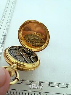 Antique 18k yellow gold pocket watch Alphonse Matile Geneva