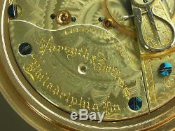 Antique 18s Illinois Bunn 17 Ruby jewel Rail Road pocket watch. Gold filled 1893