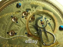 Antique 18s Illinois Bunn 17 Ruby jewel Rail Road pocket watch. Gold filled 1893