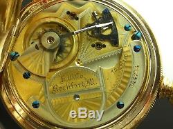 Antique 18s Rockford 15j Two tone pocket watch. Very nice Hunter's case! 1889