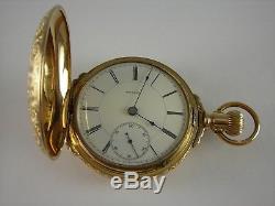 Antique 18s Rockford Model 6, open escapement pocket watch. Gold filled. 1883
