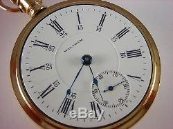Antique 18s Waltham 17j pocket watch made 1903 for Canadian Railway Time Service